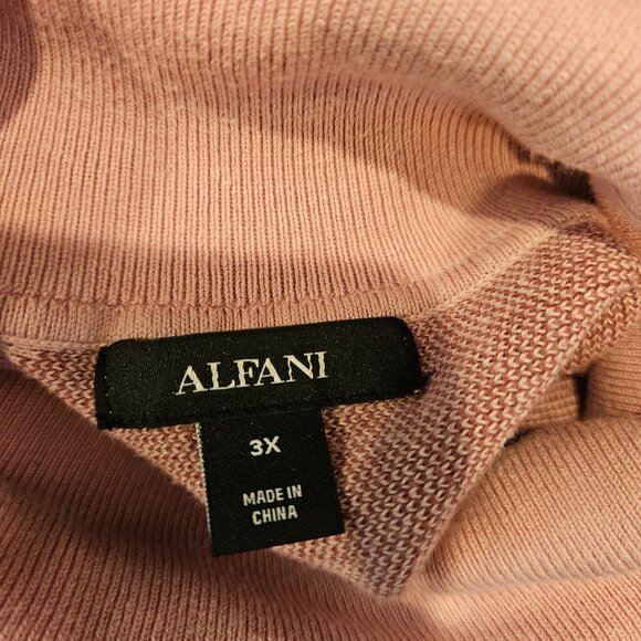 Alfani Womens Plus Size 3X Pink Zebra Print Knit Boxy Sweater \Turtleneck - Picture 9 of 12